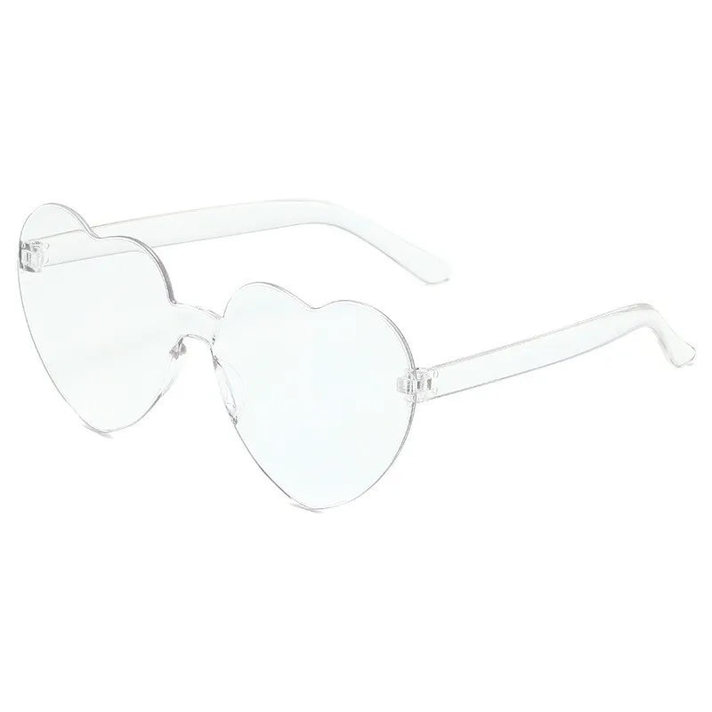 Heart Sunglasses Retail /Wholesale 5-15PCS Wedding Bachelorette Bridesmaid Beach Party Multi-Color Photo Props Gifts Qme SunglassesWhite 10PCS