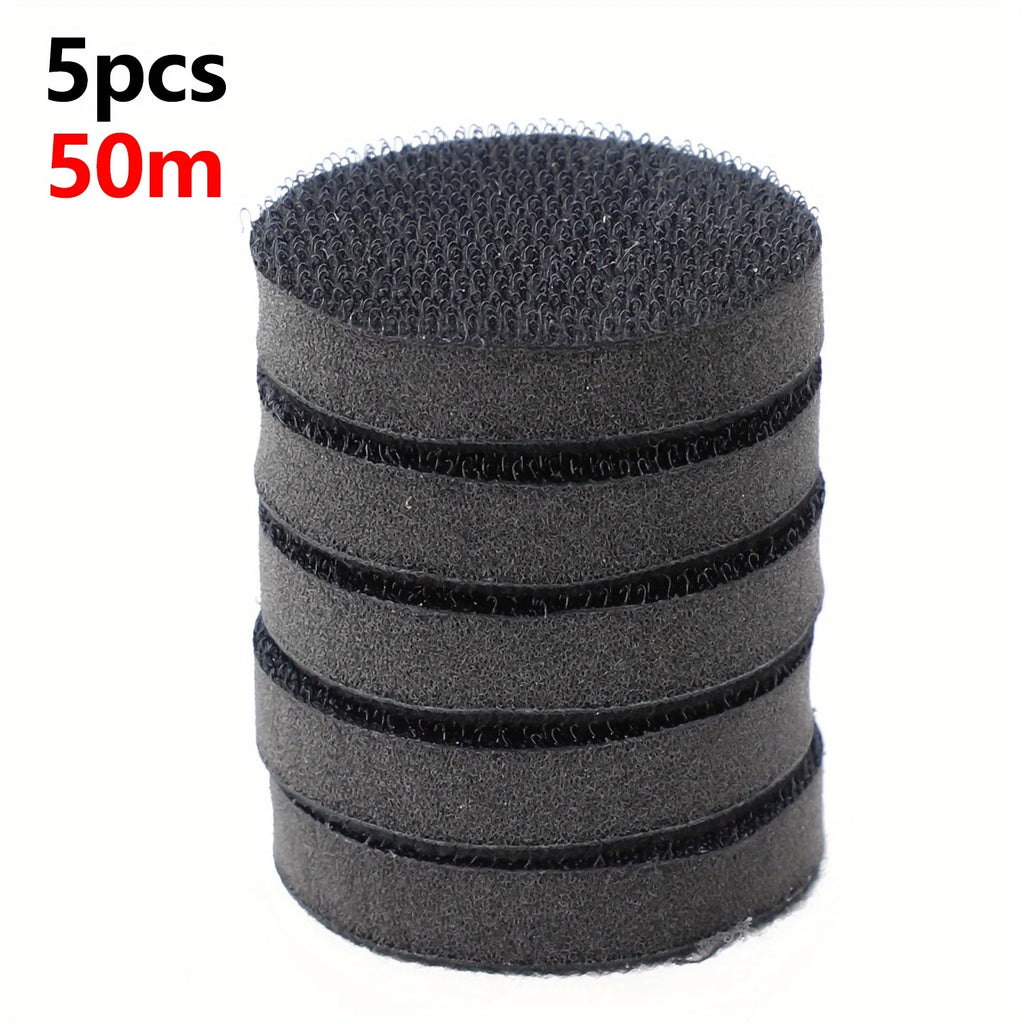 5 Pieces of 5 X 50mm Soft Sponge Interface Pad Hook Sandpaper Pad for Sanding, Polishing and Grinding Disk Baseplates Qme 5pcs