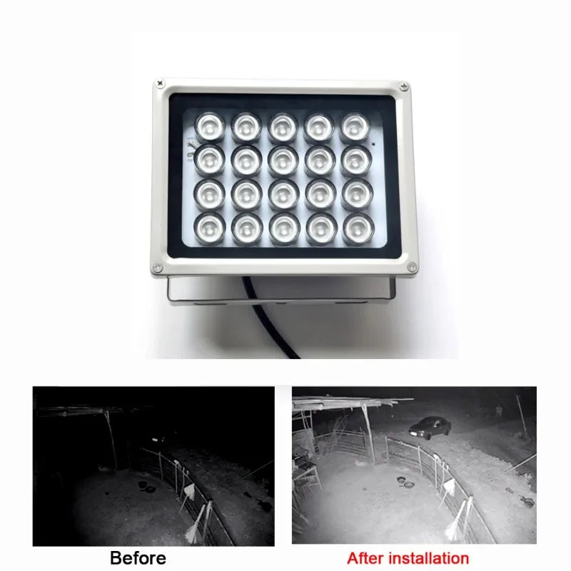 1PCS 220V Outdoor CCTV IR LED Fill Light HD Night Vision Camera Auxiliary Lamp 20 LEDs Qme