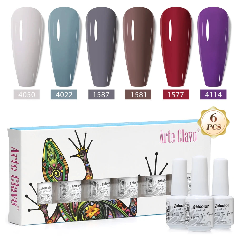 Arte Clavo Colourful Box Nail Gel Polish Semi Permanent UV Led Qme