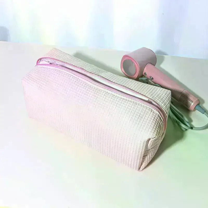 Hair Styling Tools Padded Cosmetic Bag With Large Capacity Hair Dryer Storage Pouch Separate Compartments With Zipper Qme