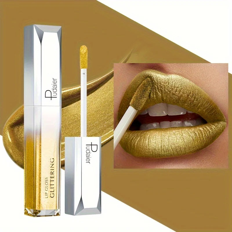 Luxurious Golden Bar Lipstick Long-lasting Matte Velvet Finish Qme 05