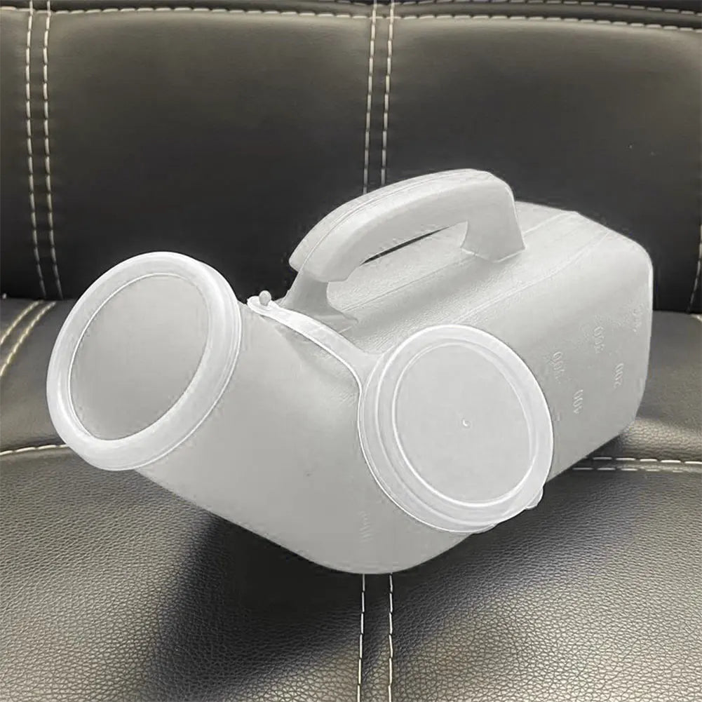 1200ml Pee Container Spill Proof Urine Bottle Plastic Mens Bedpan Bottle with Lid for Car Elderly and Incontinence Qme