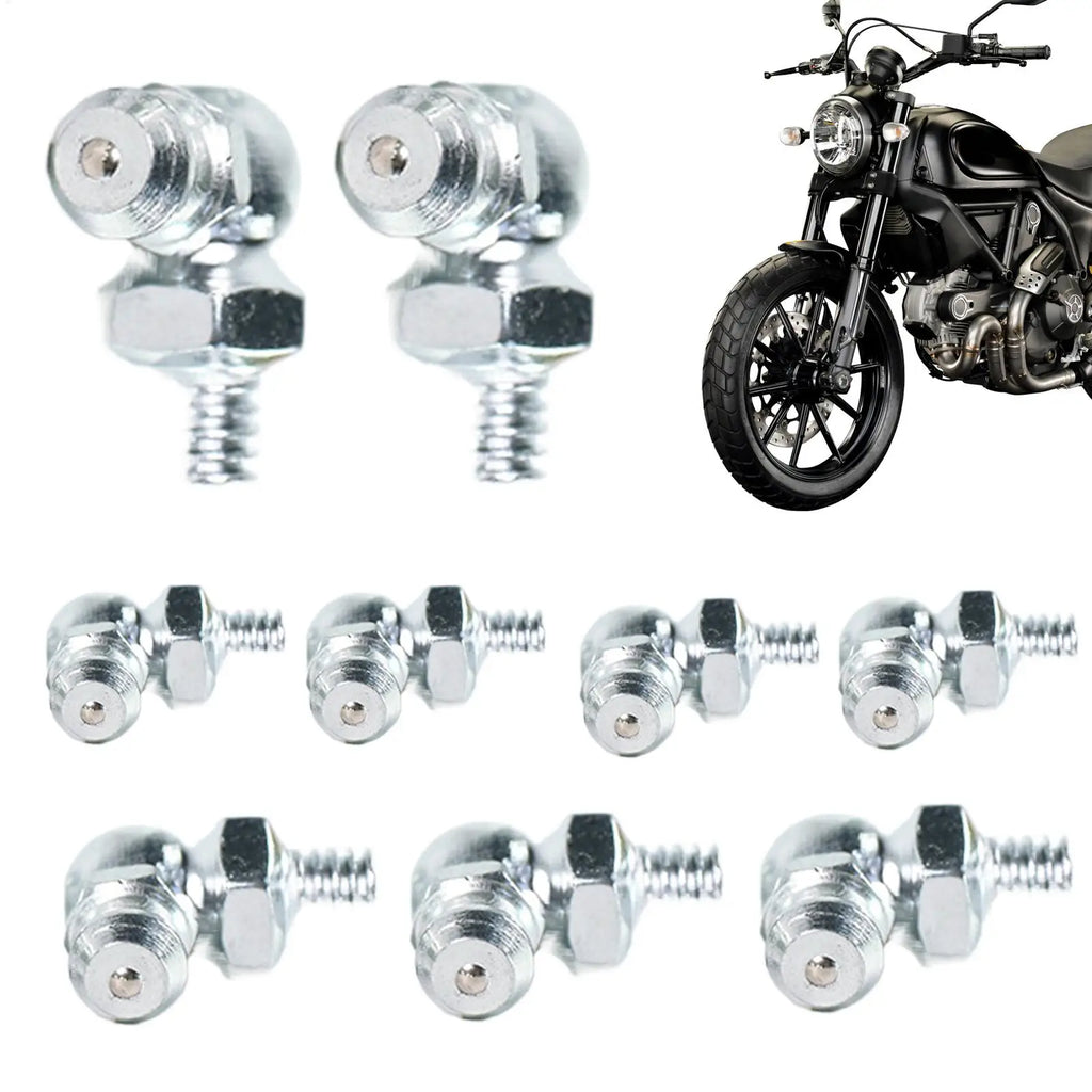 Grease Fittings 90 Degree Elbows Hydraulic Nipples 10-Pieces Metric Qme