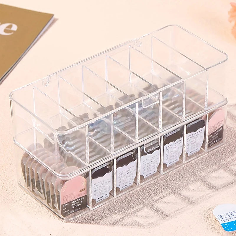 Data Line Storage Container Desk Stationery Transparent Dustproof Qme