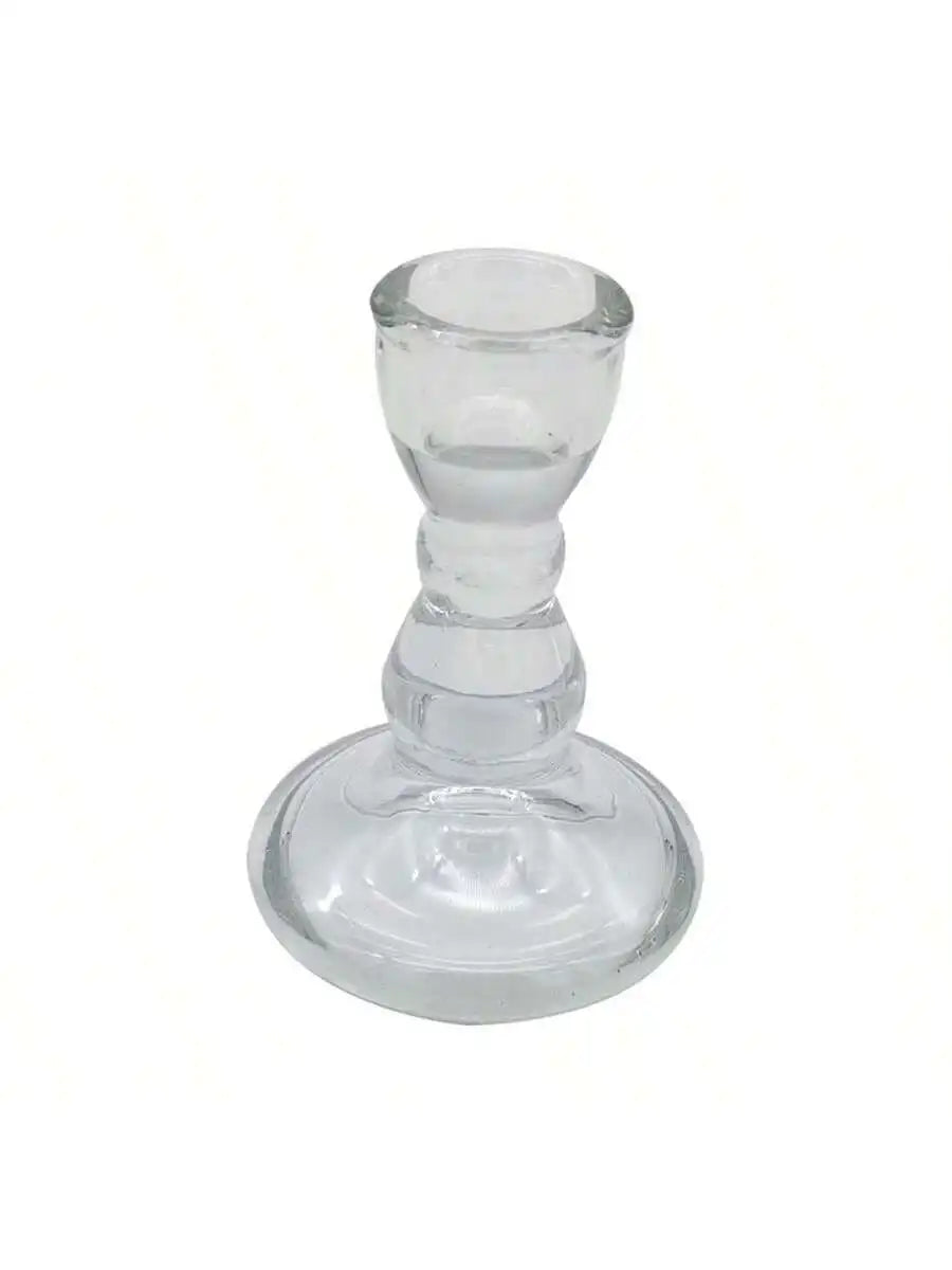 Romantic European Vintage Crystal Candle Stand Small Gourd Rod Table Qme