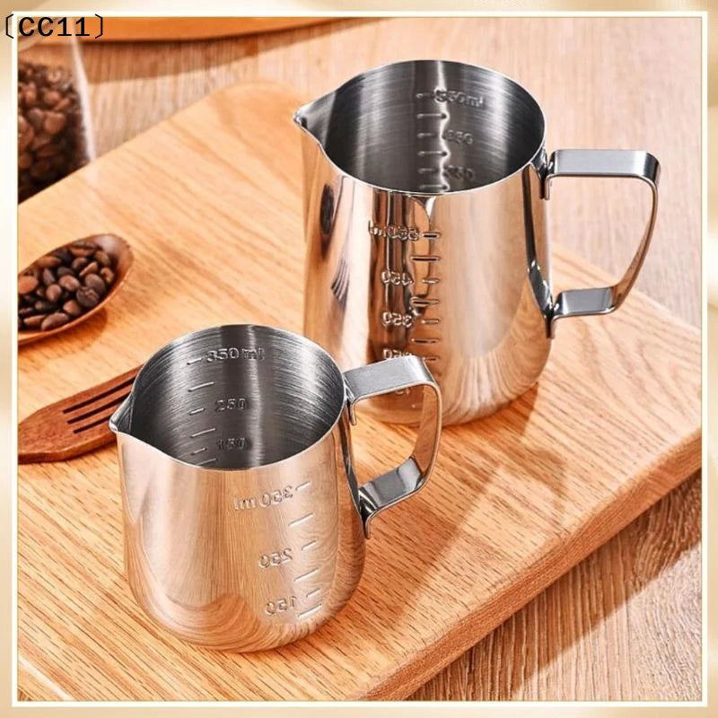 Stainless Steel Milk Frother Jug Coffee Frothing Latte Pitcher Qme