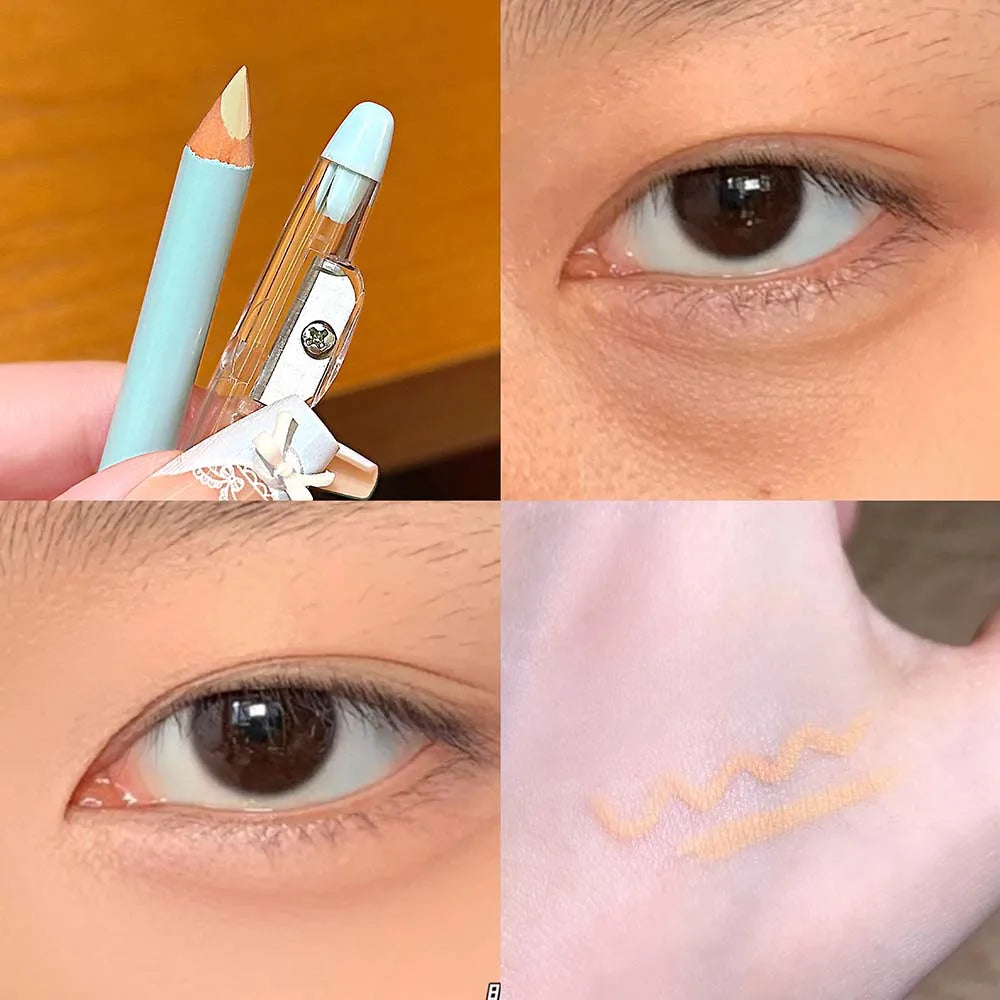 Waterproof Concealer Brightening Pencil Soft Smooth Nude Beige Cover Dark Circles Acne Anti Sweat Base Makeup Before Foundation Qme 01 Deep Skin Tone