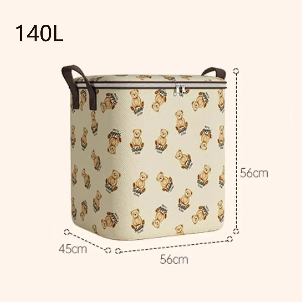 Home Large Capacity Waterproof Moisture-Proof Quilt Clothes Portable Storage Bag Moving Packing Sack for Home Durable Foldable Qme 140L
