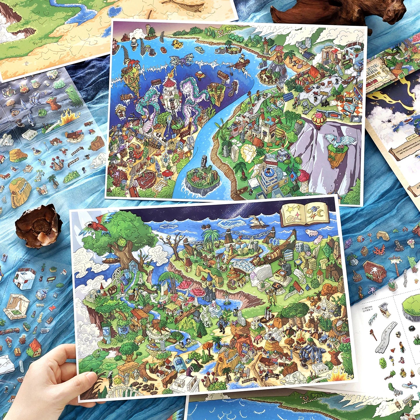 Today's opening series Kawaii Cut Film Stickers Pack Korean Stationery 4 Sheets Aesthetic Journal Sticker Scrapbooking Supplies Qme AB