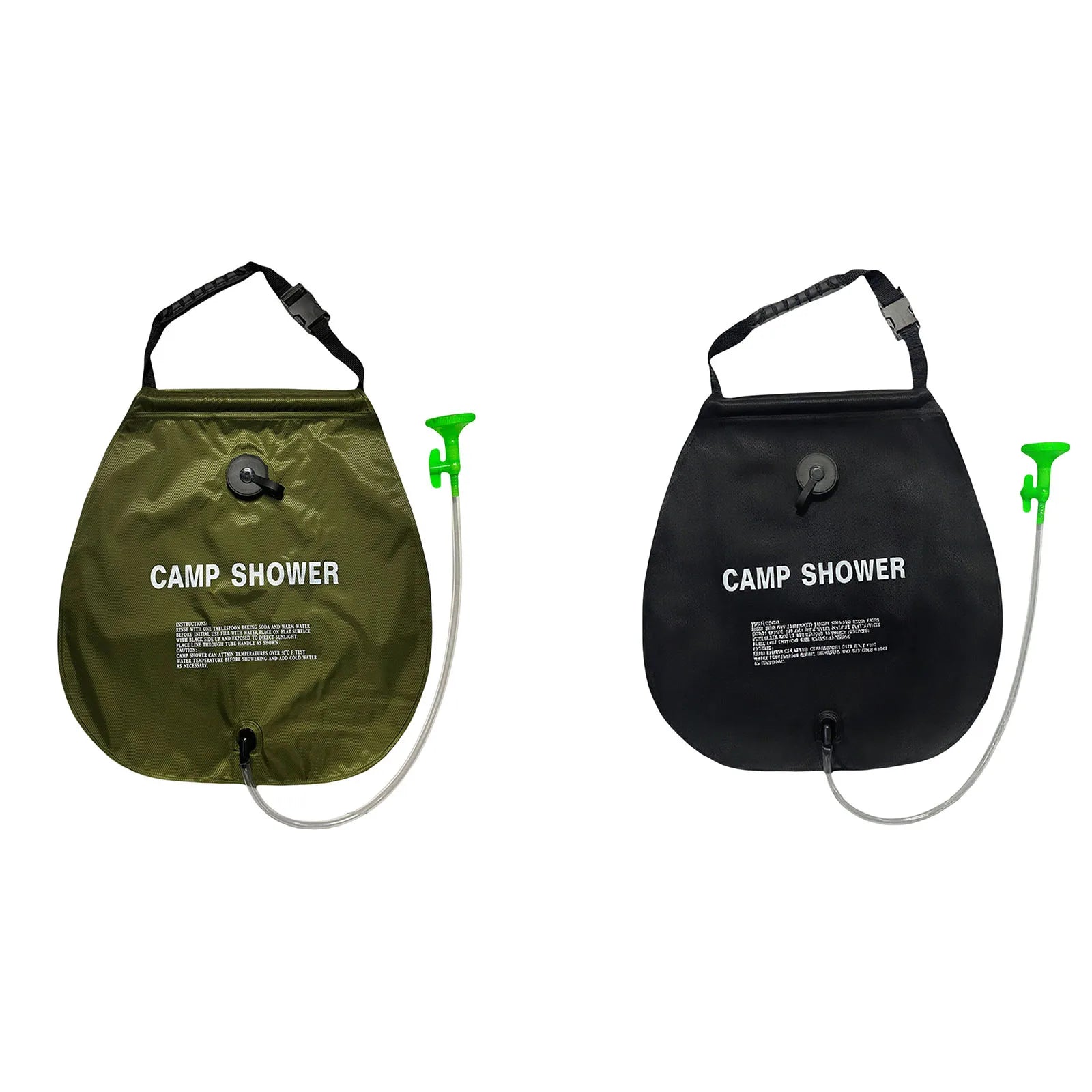 Pvc Water Wash Bag with Removable Hose Nozzle Foldable Travel Shower Water Bag for Camping Hiking Beach Outdoor Activities Qme
