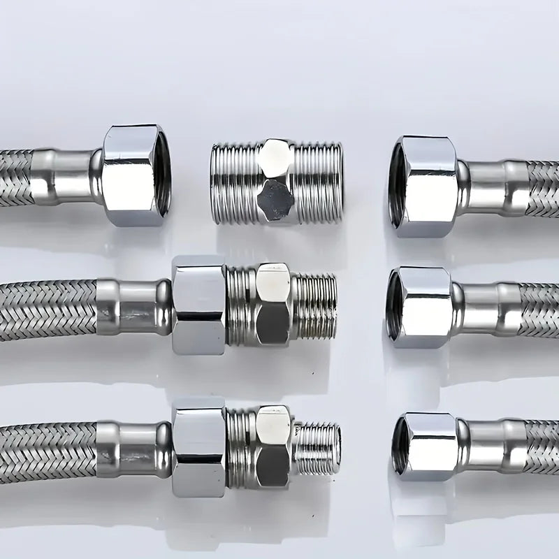 3Pcs Multi Function Shower Hose Connector Universal Easy Install Hose Extender Adapter for Bathroom RV Outdoor Shower Accessorie Qme