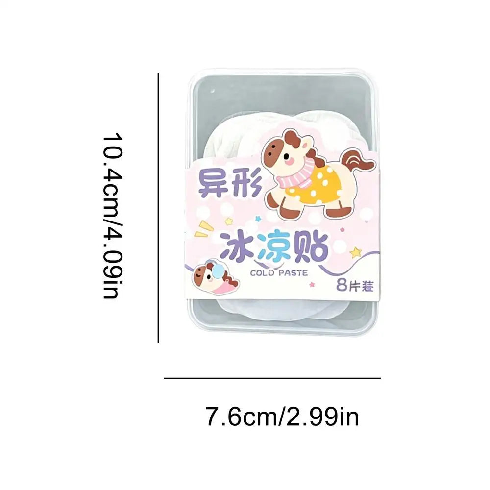 NEW Cool Patches 8-Piece Instant Summer Long Lasting Kids Ice Pack Headache Patches For Home Office Outdoor Travel Sports Hiking Qme 02