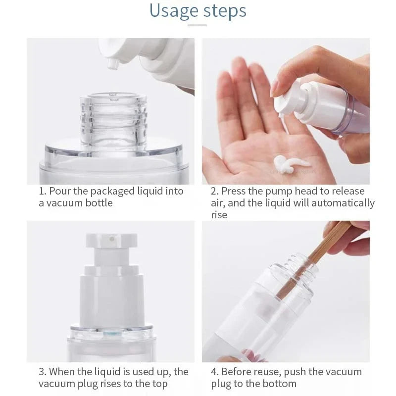 AS Vacuum Lotion Spray Bottle Travel Portable Refillable Bottles Qme