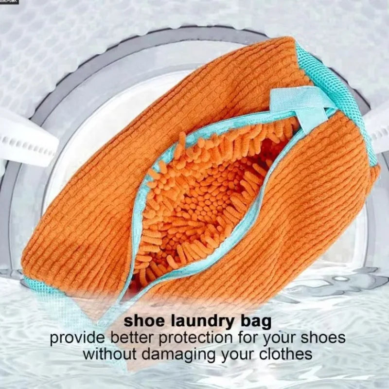 Lazy Artifact Household Machine Wash Shoes Anti-deformation Bag Qme Orange