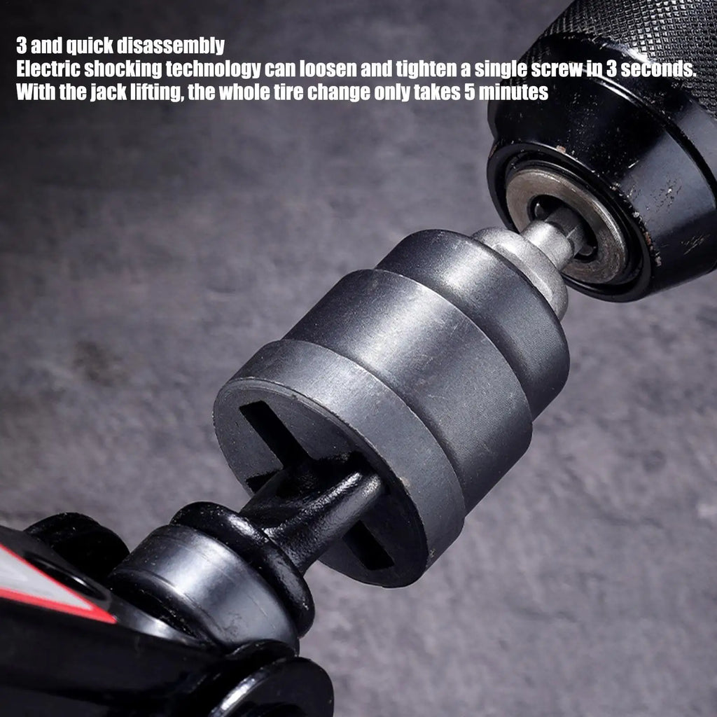 Scissor Jack Drill Adapter Rv Stabilizer Jack Socket Rust-Resistant Converter Tool Change Attachment Accessories for Auto Repair Qme