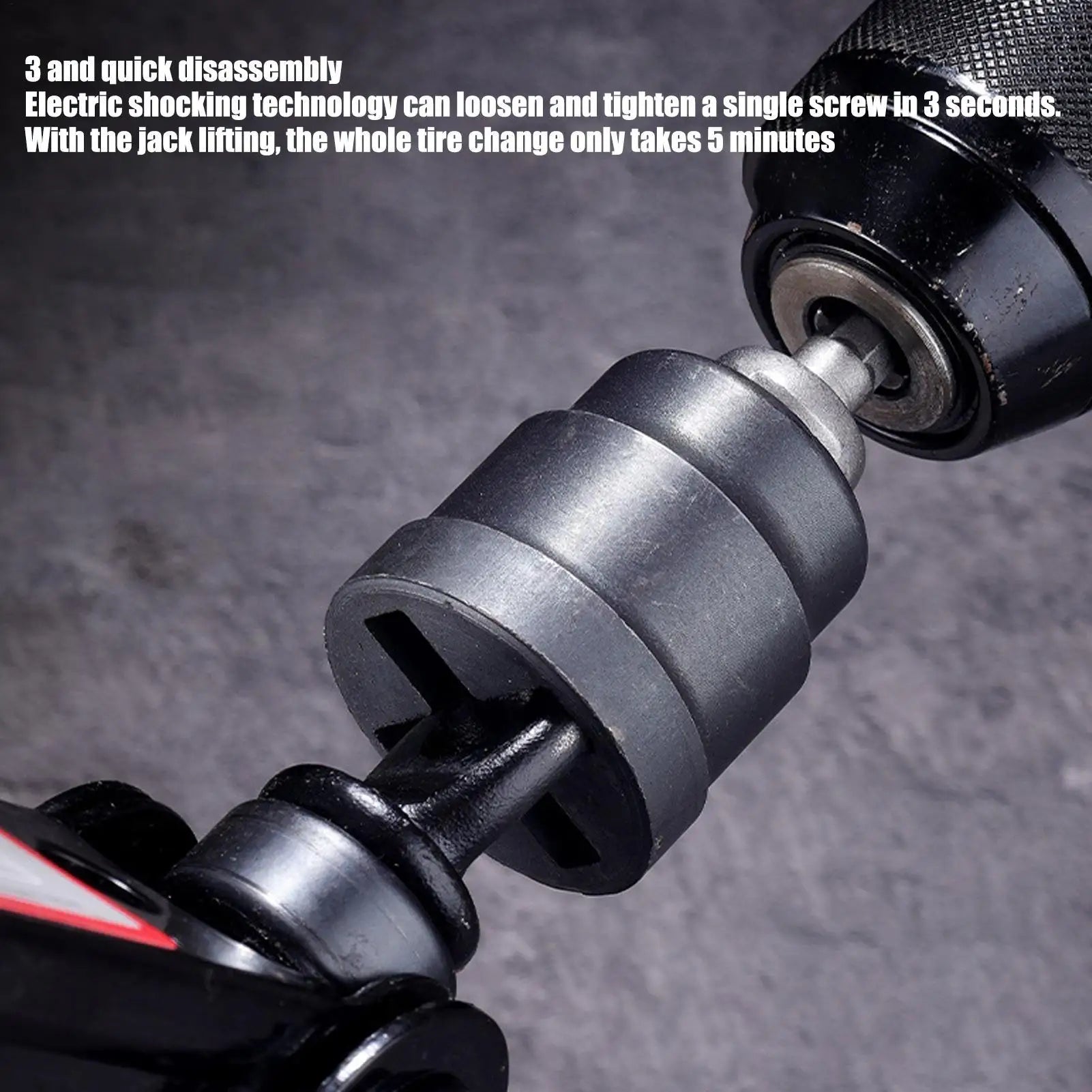 Scissor Jack Drill Adapter Rv Stabilizer Jack Socket Rust-Resistant Converter Tool Change Attachment Accessories for Auto Repair Qme