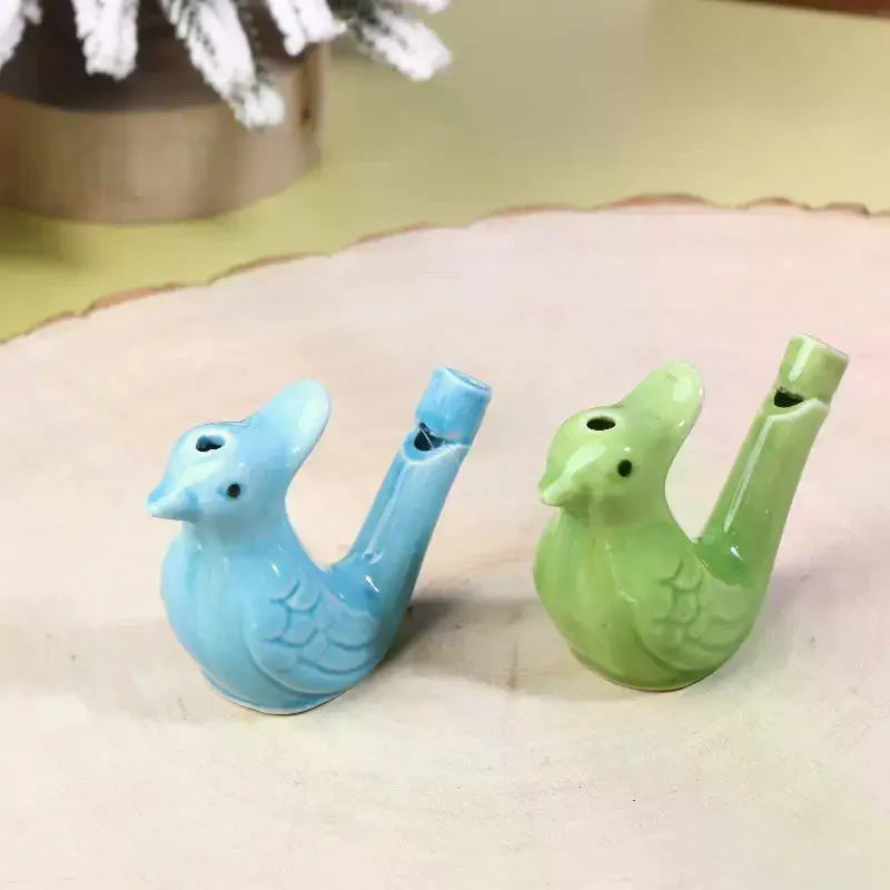 1 Bird Whistle Water Musical Ceramic Colorful Animal Shape Early Qme