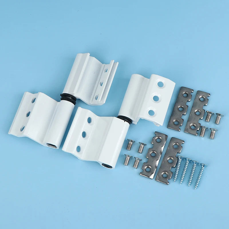 1/2Sets Insulated Broken Bridge Folding Hinge Aluminum Alloy Door And Window Hinge Furniture Hardware Accessories Qme white 2pcs
