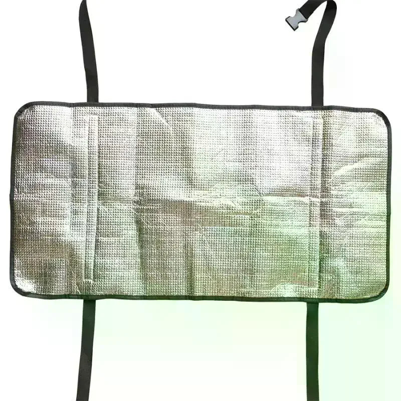Outdoor Air Conditioner Cover Rainproof Sun Resistant Aluminum Foil Dust Cover With Elastic Band Lifting Loop Qme