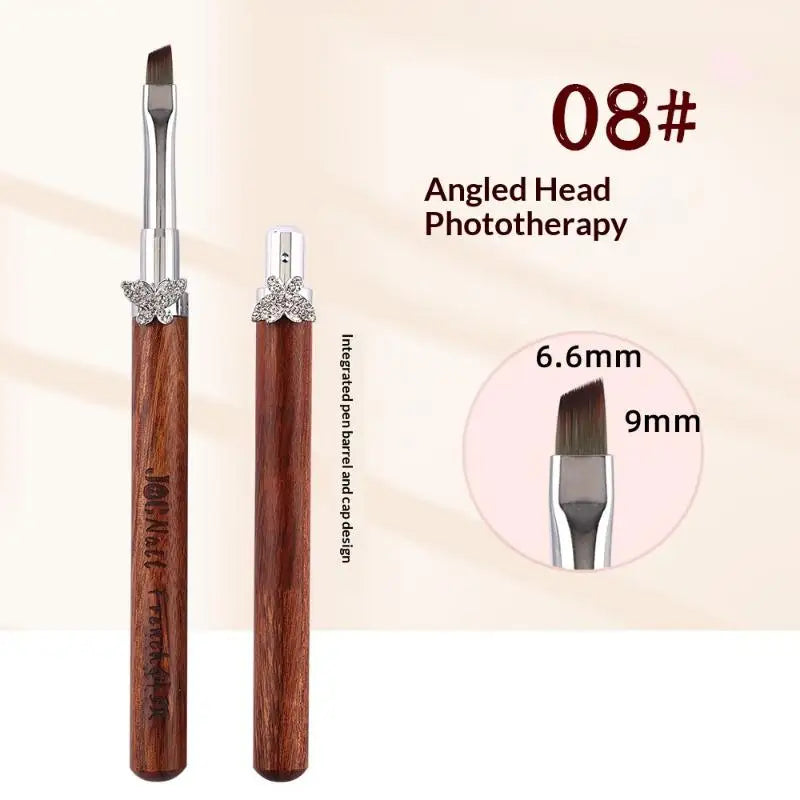 Nail Art Brushes Professional Tech Detachable Rod Zircon Butterfly Qme 8
