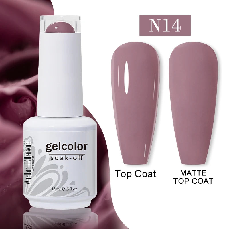 Arte Clavo Gel Nail Polishes Pink Nude Hybrid Lak Manicure