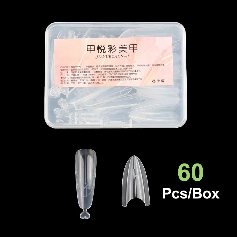 Sandwich Dual Nail Forms Quick Extensions-dual T-shaped Ellipse Qme ellipse Pink