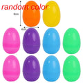 10Pcs Fillable Easter Eggs Bulk Colorful Plastic Refillable Empty Egg for Easter Egg Hunt Game Kids Party Favor Classroom Prizes Qme 6x4cm 30PCS