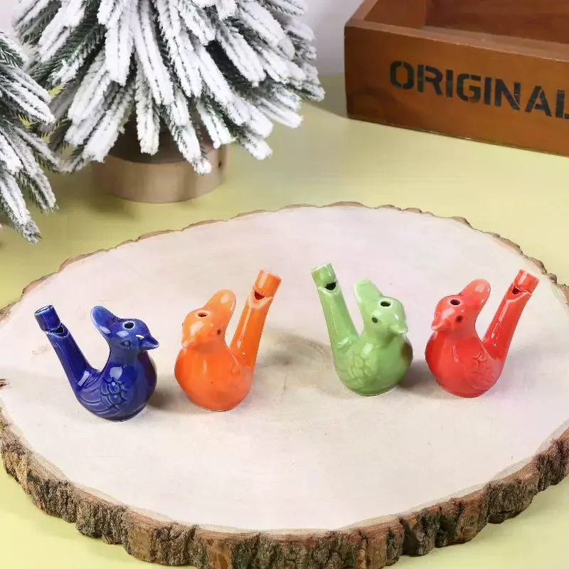 1 Bird Whistle Water Musical Ceramic Colorful Animal Shape Early Qme