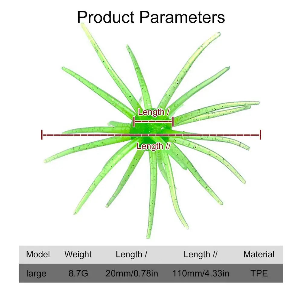 Fishing Lures Realistic Beginner Friendly Soft Floating Simulation Sea Urchin Bait for Fresh Water Saltwater Lake River Sea Qme C