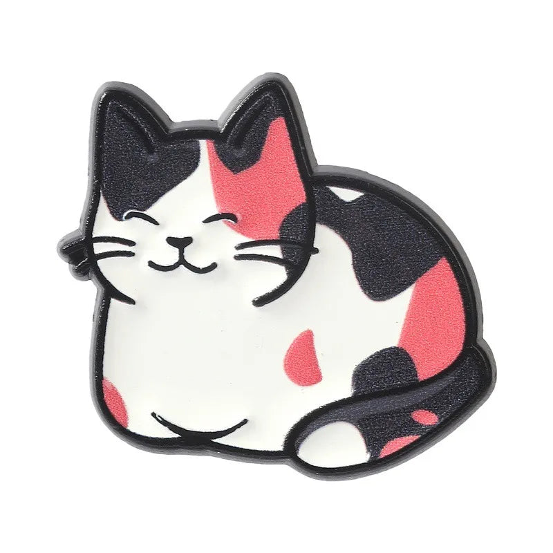 Cute Kitten Metal Enamel Brooch Cartoon Cat Lapel Pin Badge Decor for Clothes Hat Bag Fashion Jewelry Pet Lover Birthday Gift Qme style3
