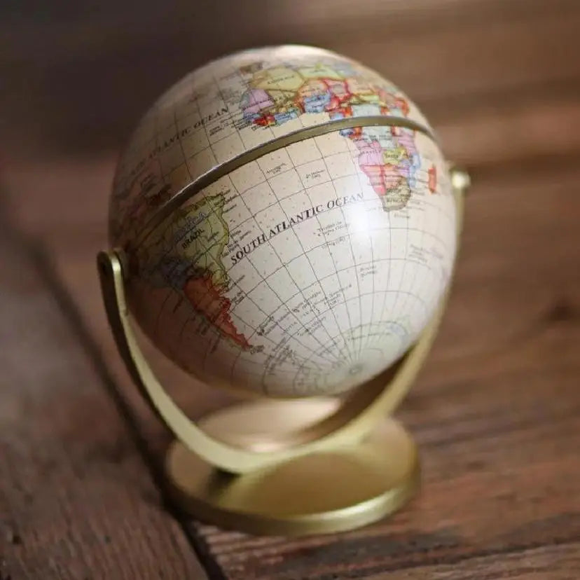 English Version Globe Ornament Rotating World Globe Desktop Ornaments Geography Teaching Learning Tool School Office Supplies Qme A