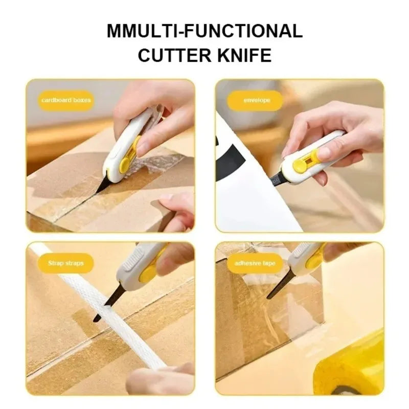 Magnetic Mini Box Cutter Portable Mail Opener Paper Extendable Blade Qme