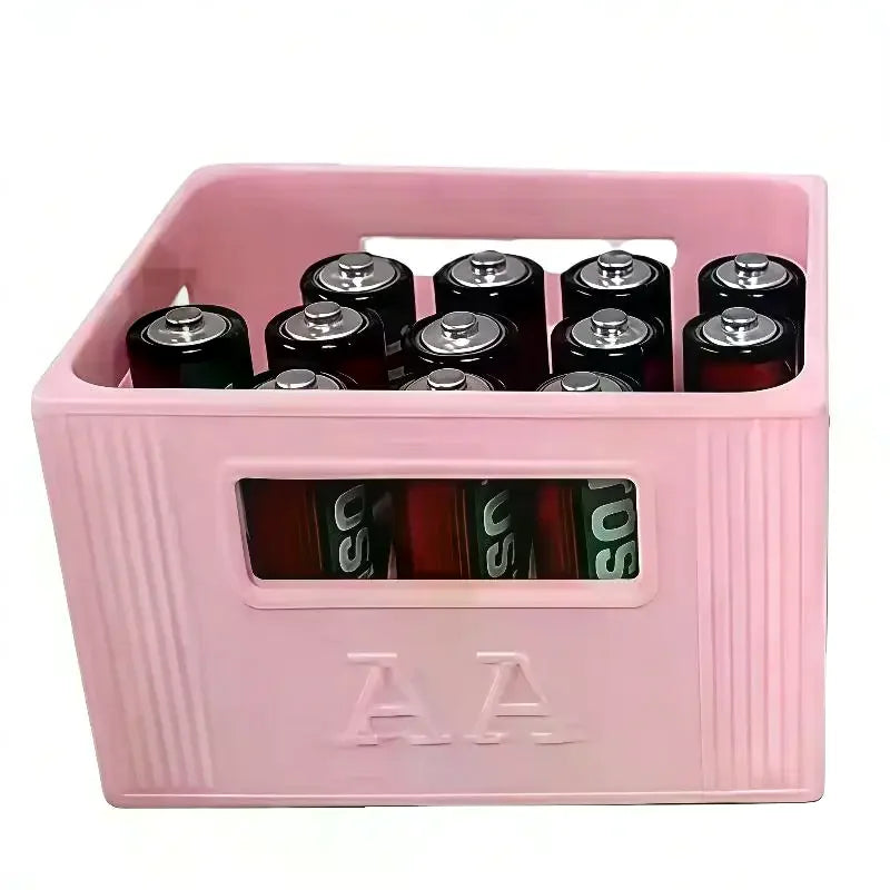 1Pcs Large Capacity 30/20 Compartments Durable Plastic Organizer 3D Printed AAA/AA Battery Storage Box For Home Decoration Qme