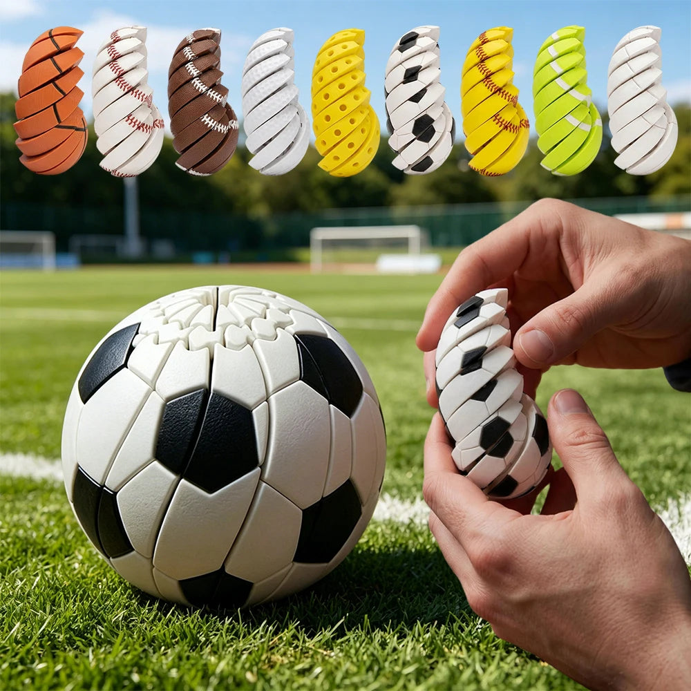 3D Printed Portable Twisted Fidgets Egg Reusable Sensory Decompression Gift Interactive Twistsphere Props for Desktop Decoration Qme