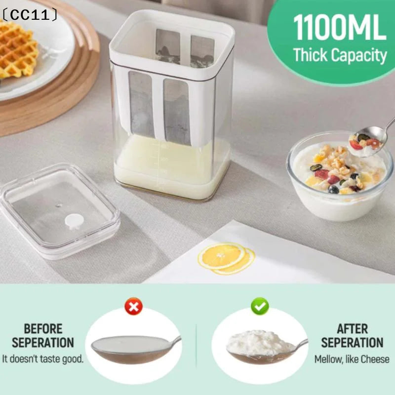 Yogurt Filter Strainer Fine Mesh Transparent Box Homemade Screen Qme