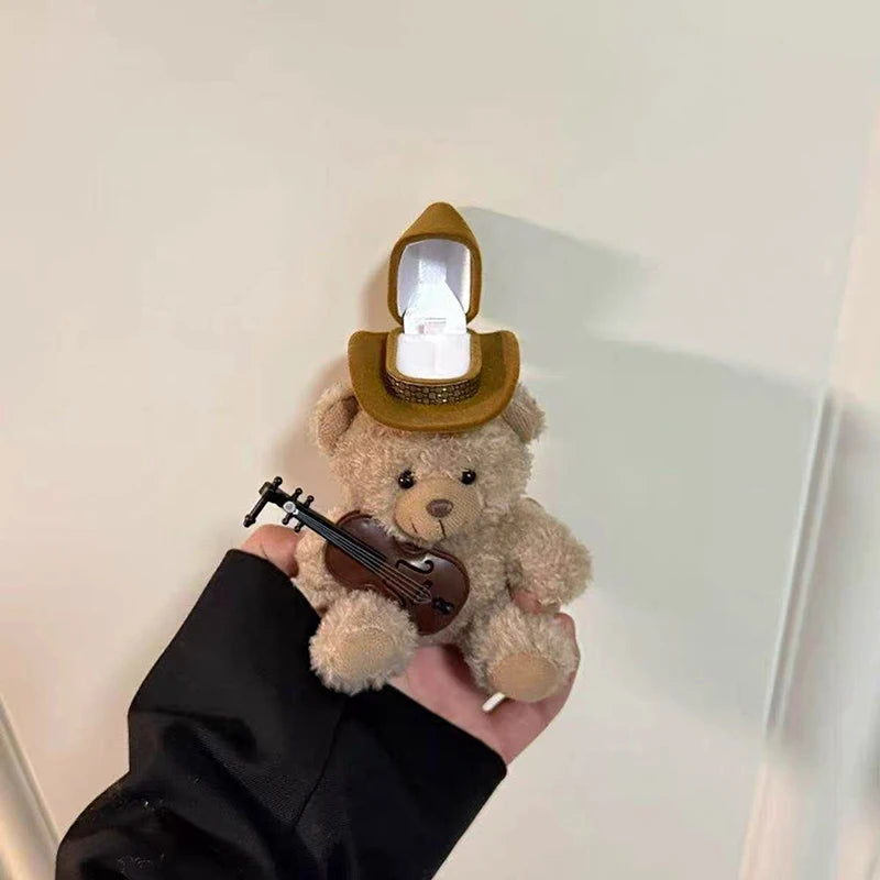 Ring Packaging Display Box Creative Cartoon Cute Little Bear Doll Qme onesize