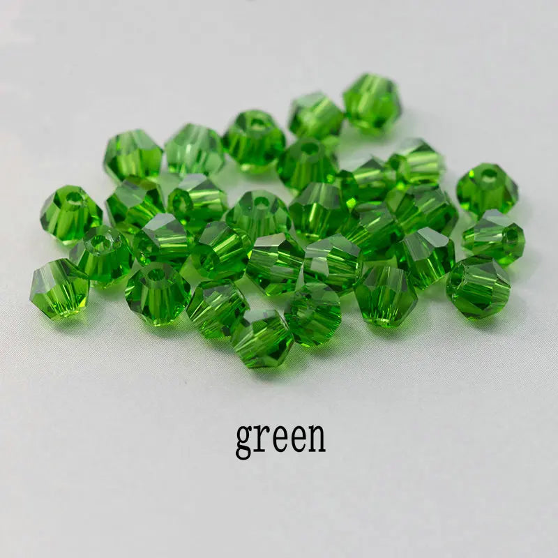 Shiny Crystal Beads Bicone Glass Loose Spacer Bracelet DIY Jewelry