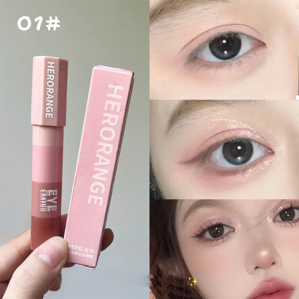 Mini Cannonball Combination Eyeshadow Four-color High-gloss Matte Qme