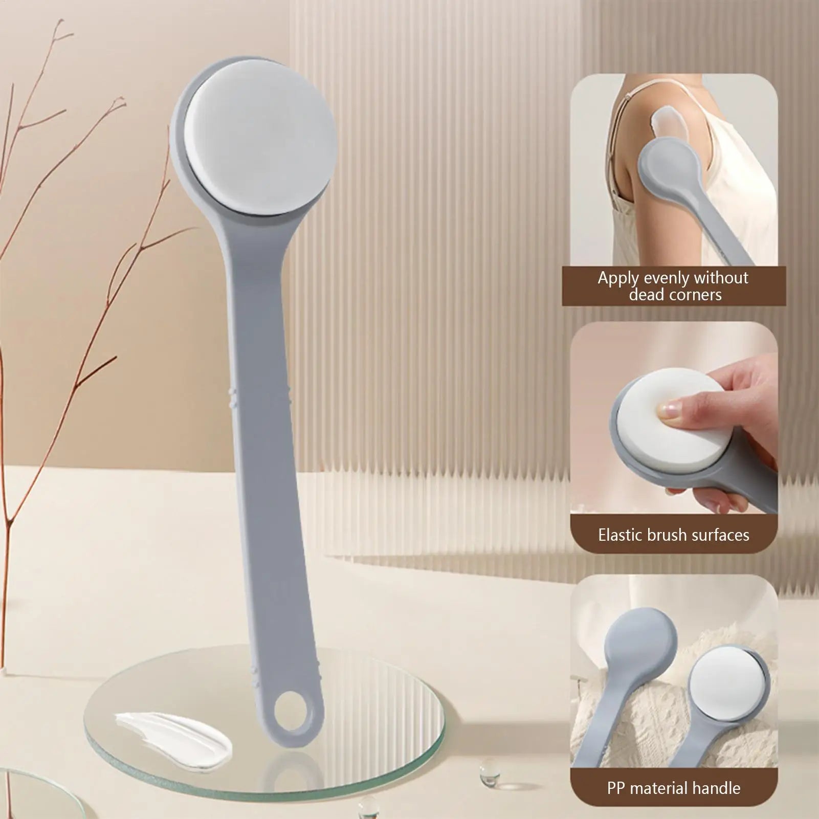Back Lotion Applicator Long Handle Back Applicator for Ointment Extended Handle Ointment Apply Aid for Medicine Moisturizing Qme