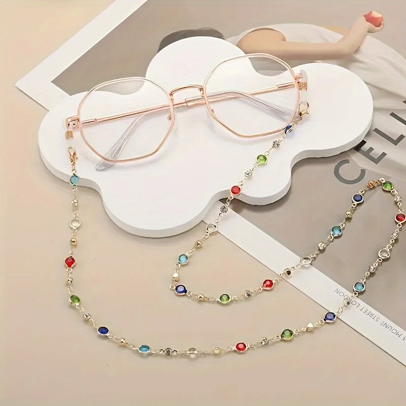 1/2pcs Ladies' Eyeglass Chain, Sunglasses Hanging Chain, Beaded Eyeglass Chain, Fashionable Eyeglass Chain Qme