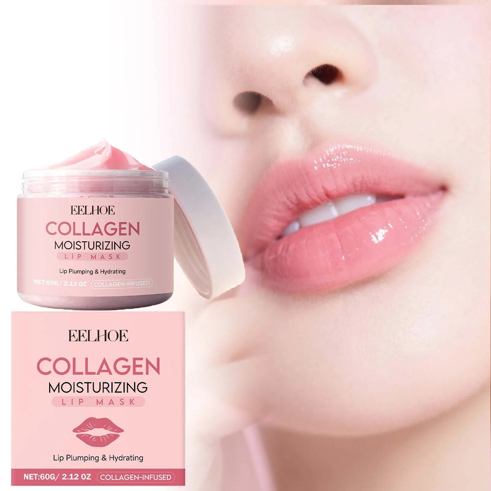 Collagen Lip Mask Overnight Repair Moisturizing Nourishing Treatment for Dry Flaky Lips Women's Lip Care Essential Fade Lip Line Qme