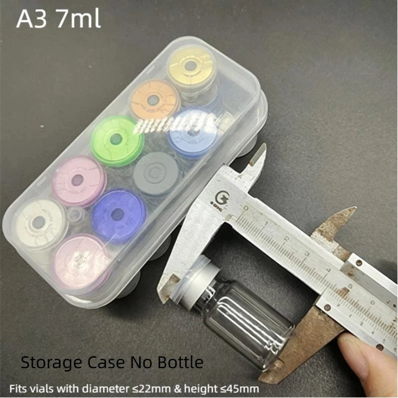 3/5/7/10ml Medicine Bottle Storage Box Plastic Transparent Plastic Vial Organizer Storage Case Cape Dispensing Boxes Qme A3