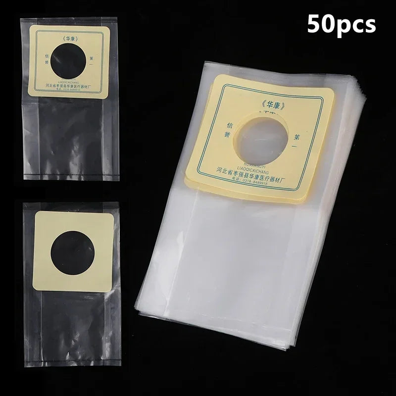 2 5 3 4 Disposable Drain Valve Colostomy Bags Adults One-piece System Qme