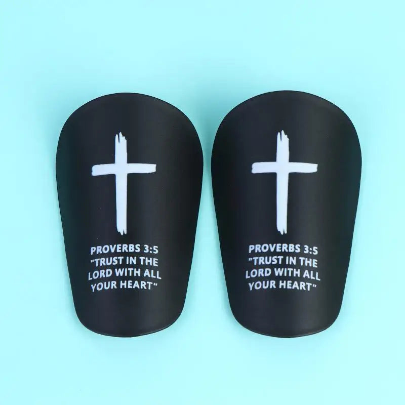 1Pair Christ Shin Guards Bibleverse Soccer Football Protective Pads Qme B 10x6cm