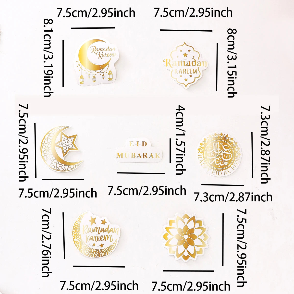 42 Pieces of Ramadan Gifts/Packages, Paper Lollipop Greeting Cards (for Ramadan Decorations), Small Gifts, Lollipops, Greeting Cards, Gift Tags, Decorative Paper, Crescent-Shaped Candy Boxes (Ramadan Muslim), Small Gift Box S Qme