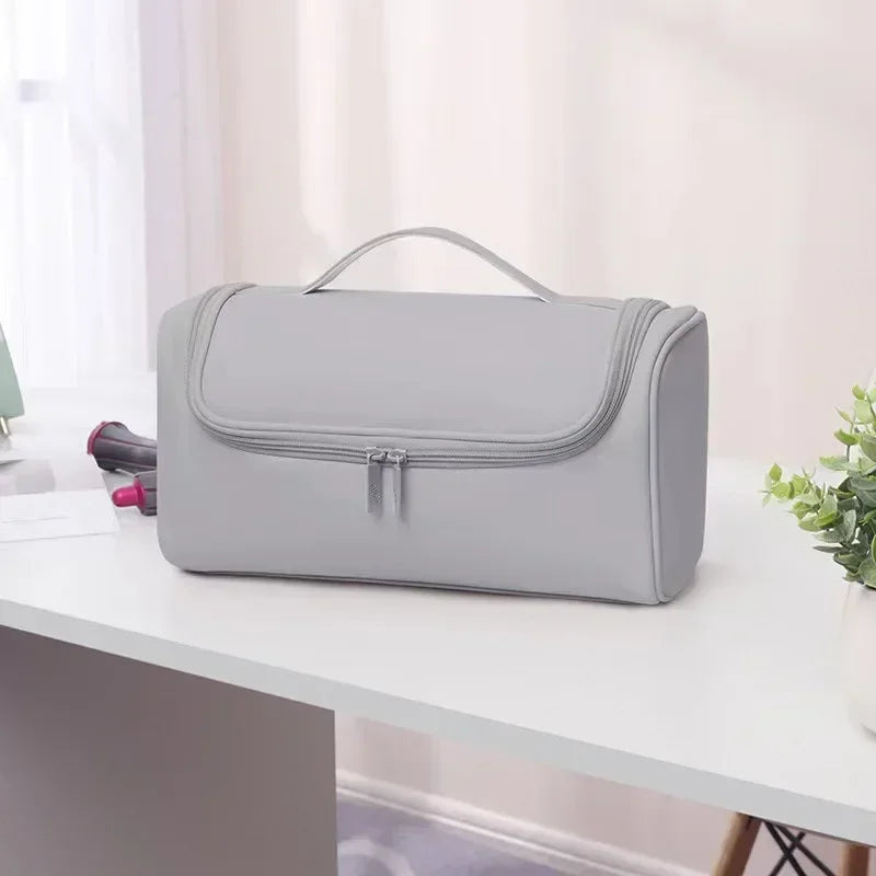 Hideable Hanging Hook Hair Dryer Case Portable Non-slip Tools Pouch Qme Gray