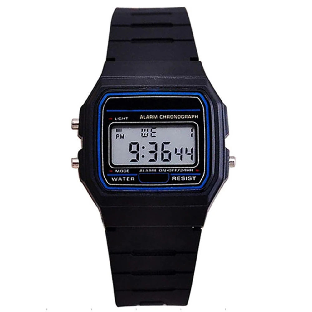 1pcs Student Watch Sports Electronic Watch Multi functional Alarm Clock Children's Square Electronic Watch Qme