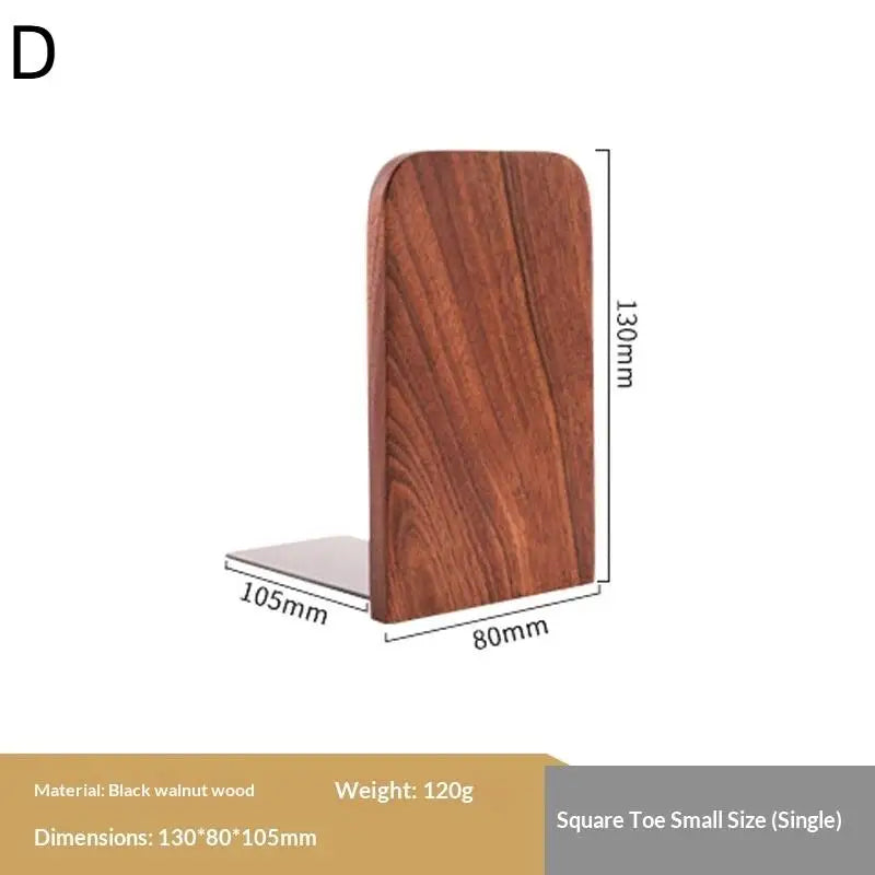 Nature Wooden Bookends Desktop Bookshelf Desk Organizer Office Home Qme D