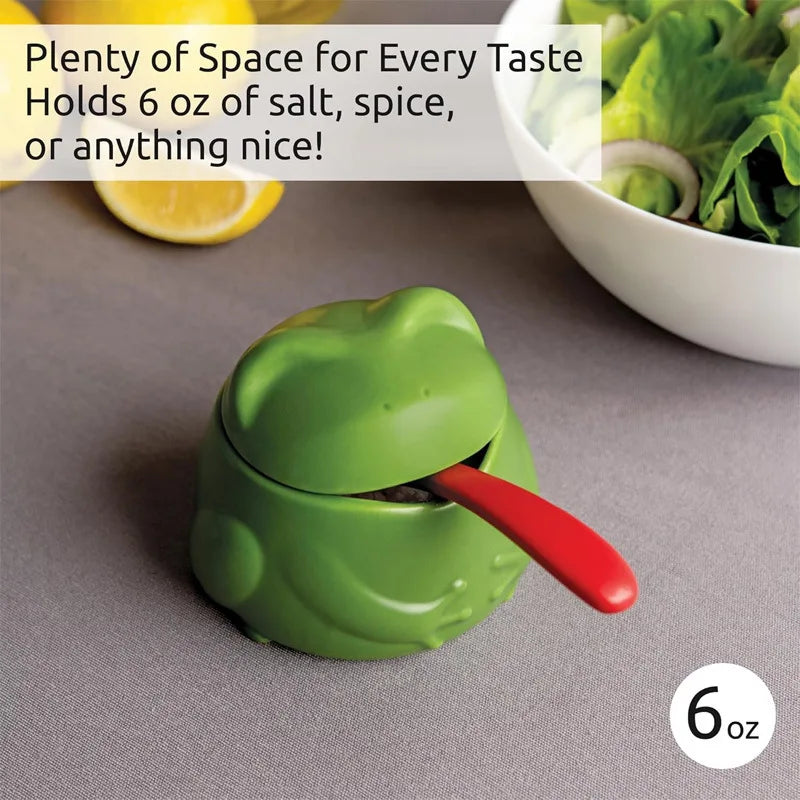 Best-selling Frog Salt Containers Seasoning Jars Kitchen Decor Qme
